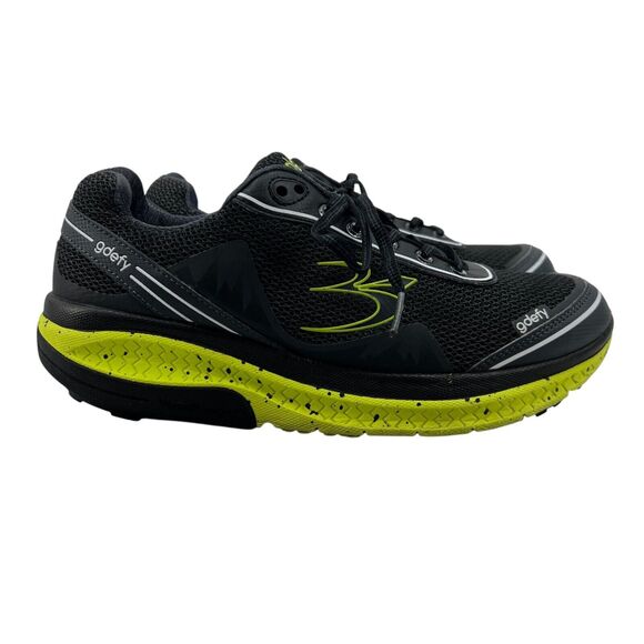 Gravity Defyer Shoes Womens 10.5 Black Lime Green Gdefy Athletic Workout Sneaker - Picture 1 of 14